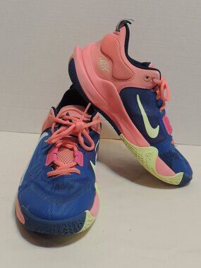 Nike Shoes Woman 6 Blue Pink Green Athletic Running Walking Gym Fitness Shoes